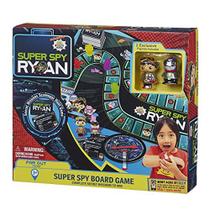 Far Out Toys Ryan's World Super Spy Board Game, Caça ao Tesouro de Missões para Embalar o Covil Secreto do Rato, Aventura, Exploração, Mistério, 2 Micro Figuras Colecionáveis Raras Exclusivas, 70 Cartas de Missão, Idades 3+