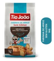 Farinha de Arroz Sem Glúten Tio João 1kg