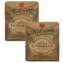 Farinha de Trigo Integral La Molisana 1kg Italiana Premium, Rica em Fibras kit 2 unid