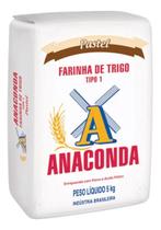 Farinha De Trigo Tipo 1 Para Pastel Anaconda Pacote 5kg