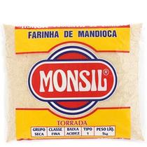 Farinha Mandioca Torrada Monsil 1kg Pct Plastico