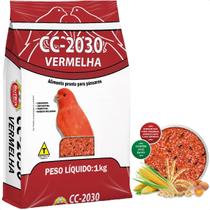 Farinhada Cc 2030 Vermelha 1kg Biotron Alimento Para Aves e Pássaros Com Fator Vermelho