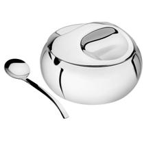 Farinheira Com Tampa E Colher Aço Inox Tramontina De Mesa