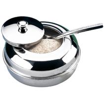 Farinheira de Inox 700g Redonda com Tampa com Colher Pote Porta Farofa Zanella