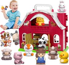 Farm Animals Big Barn Toy Aigybobo para 1-3 anos com bonecos