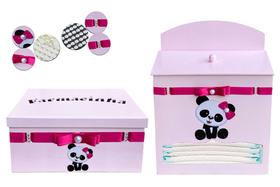 Farmacinha E Porta Fralda Menina Madeira Mdf Decorado