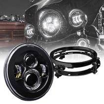 Faro LED TRUE MODS de 7 pulgadas para Harley Davidson + Soporte