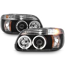 Faróis ACANII LED Halo Black Ford Explorer 95-01 Faróis ACANII LED Halo Black Ford Explorer 95-01