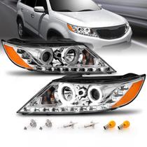Faróis AmeriLite 2011-2013 Kia Sorento com Anel de LED