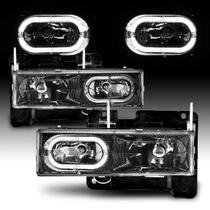 Faróis AmeriLite Chevy GMC C/K Fullsize LED Halo Set
