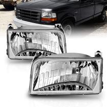 Faróis AmeriLite para Ford F150 F250 F350 Bronco 1992-1996 Faróis AmeriLite para Ford F150 F250 F350 Bronco 1992-1996