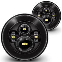 Faróis de LED ONLINE LED STORE H6024 7 polegadas pretos Faróis de LED ONLINE LED STORE H6024 7 polegadas pretos