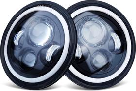 Faróis de LED Redondos KASLIGHT 7" para Jeep Wrangler JK TJ LJ