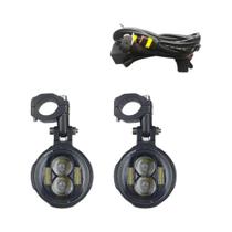 Faróis De Neblina LED Para Motocicletas BMW R1200GS F800GS Yamaha MT07 MT09 Kawasaki Africa Twin ADV Faróis De Neblina LED Para Motocicletas BMW R1200GS F800GS Yamaha MT07 MT09 Kawasaki Africa Twin ADV