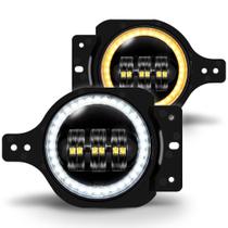 Faróis de neblina para veículos ONLINE LED STORE 4" 60W Halo DRL Amber Turn