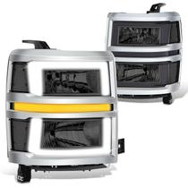 Faróis DNA MOTORING 3D Light Bar Silverado 1500 14-15 Faróis DNA MOTORING 3D Light Bar Silverado 1500 14-15