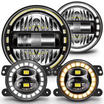Faróis e faróis de neblina TRUE MODS 18-20cm para Jeep Wrangler Faróis e faróis de neblina TRUE MODS 18-20cm para Jeep Wrangler