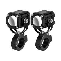 Faróis LED De Moto Em Duas Cores, Ajustáveis Em 360 Graus, Luzes Auxiliares De Neblina, Acessório