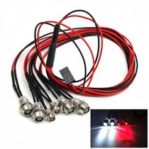Faróis LED RC Vermelhos E Brancos 2 4 6 8 3 5mm Holofote De Controle Remoto Luzes Dianteiras E