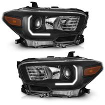 Faróis WEELMOTO 2016-2022 Toyota Tacoma Carcaça Preta Faróis WEELMOTO 2016-2022 Toyota Tacoma Carcaça Preta