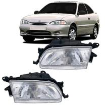 Farol Accent Coupe 1994 1995 1996 1997 Cromado Farol Accent Coupe 1994 1995 1996 1997 Cromado