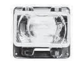 Farol Alto Compativel MB Cara Preto 1983 Ate 1992 Sem Meia Luz Completo Com Moldura Cromado Usa Lampada H1