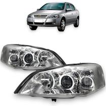 Farol astra 2003 2004 2005 2006 2007 a 2012 cromado esquerdo