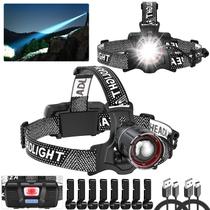 Farol ATDOALL Super Bright Recarregável, pacote com 2 unidades, impermeável Farol ATDOALL Super Bright Recarregável, pacote com 2 unidades, impermeável