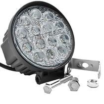 Farol Auxiliar 14 Leds 42W Branco Frio Carro Moto Off Road Trator Caminhao Onibus Suv Trilhas - PlayShop Eletronicos