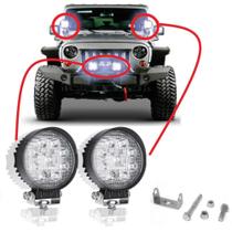Farol Auxiliar 27w 9 Led Universal Redondo 12V - Suns