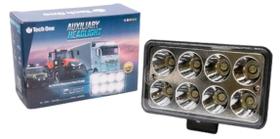 Farol auxiliar 8 led retangular 12v/24v