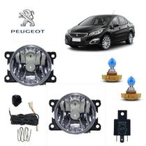 Farol Auxiliar Arteb Peugeot 408 19 H16 Branca Kit