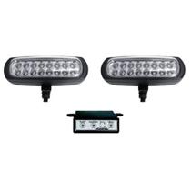 Farol Auxiliar com Led AP954 16 Leds Luz na Cor Super Branco - Autopoli Farol Auxiliar com Led AP954 16 Leds Luz na Cor Super Branco - Autopoli