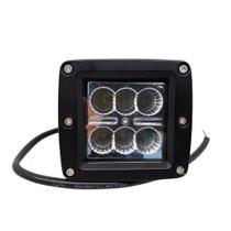 Farol Auxiliar De Led 6 Leds Retangular 18W Import Und