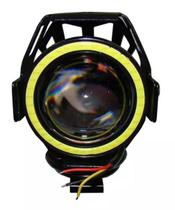 Farol Auxiliar De Led Moto Rayx Angel Eyes Com Interruptor