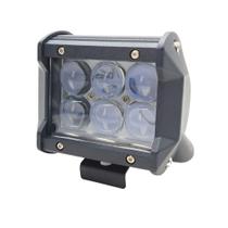Farol auxiliar de led quadrado 6 led pequeno off road 18w