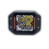 Farol auxiliar de led retangular 4 led branco 12,2x9x6,2 cm 20w - 12-24v