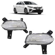 Farol Auxiliar Drl Cerato 2020 2021 2022 Luz Diurna Lente Estriada Acrílico Carcaça Preta Farol Auxiliar Drl Cerato 2020 2021 2022 Luz Diurna Lente Estriada Acrílico Carcaça Preta