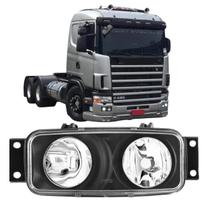 Farol Auxiliar Duplo Retangular LD SC Serie 4 114 124 1997 Ate 2008 Serie 5 P G R 2009 Ate 2019 H1 24V 70W Lente Vidro Refletor de aluminio e Carcaca