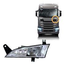 Farol Auxiliar Grade LED Compatível Scania S6 Ntg Esquerdo