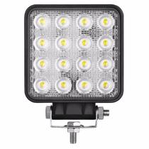Farol Auxiliar Headlight Quadrado 48W 16 Leds JR8 - FG01-48W Farol Auxiliar Headlight Quadrado 48W 16 Leds JR8 - FG01-48W