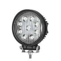Farol Auxiliar Headlight Redondo 27W 9 Leds JR8 - FG01-27W-R Farol Auxiliar Headlight Redondo 27W 9 Leds JR8 - FG01-27W-R