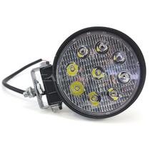 Farol Auxiliar LED 27W Redondo 9 LED's 6000K 12V / 24V