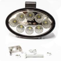 Farol Auxiliar Led Oval 8 Leds SMD 24W 6500K 7000K - Fortluz - FK-Y0524 Farol Auxiliar Led Oval 8 Leds SMD 24W 6500K 7000K - Fortluz - FK-Y0524