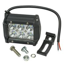 Farol Auxiliar Led Retangular 6 Leds 18W 7000K - Fortluz - FK-C0018