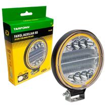 Farol Auxiliar Milha 24 Leds Redondo 12v 24v 6000k Off Road Farol Auxiliar Milha 24 Leds Redondo 12v 24v 6000k Off Road