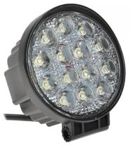 Farol Auxiliar Milha Led 42W Redondo Jeep Wrangler Troller Toyota Suv Branco Frio Luz Branca Farol Auxiliar Milha Led 42W Redondo Jeep Wrangler Troller Toyota Suv Branco Frio Luz Branca