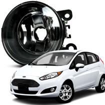 Farol Auxiliar Milha Policarbonato Aro Preto Fiesta 2011 12 13 14 15 16 17 18 2019