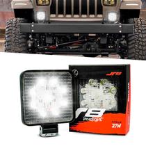 Farol Auxiliar Mini Quadrado Com 16 LEDs Alta Potência Farol Auxiliar Mini Quadrado Com 16 LEDs Alta Potência