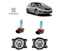 Farol Auxiliar Peugeot 408 2017 Lamp H11 Super Branca Par